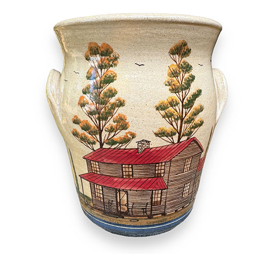 Eugene Painted 8" Building Spoon Jar DP4191